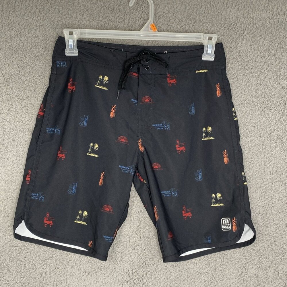 Travis Mathew Black Board Shorts Or Trunks‎ Sz 30